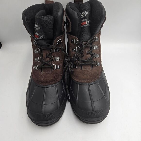 Climate Thermolite Waterproof Duck Boots Mens Size 8 Brown Leather Steel Shank main image 10